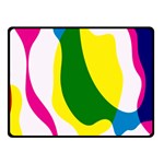 Anatomicalrainbow Wave Chevron Pink Blue Yellow Green Fleece Blanket (Small) 50 x40  Blanket Front