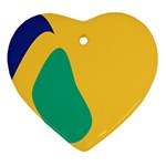 Yellow Green Blue Ornament (Heart) Front