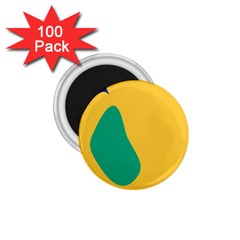 Yellow Green Blue 1 75  Magnets (100 Pack) 