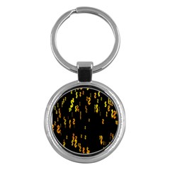 Animated Falling Spinning Shining 3d Golden Dollar Signs Against Transparent Key Chains (round) 