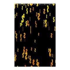 Animated Falling Spinning Shining 3d Golden Dollar Signs Against Transparent Shower Curtain 48  X 72  (small) 