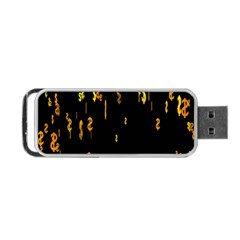Animated Falling Spinning Shining 3d Golden Dollar Signs Against Transparent Portable Usb Flash (two Sides)