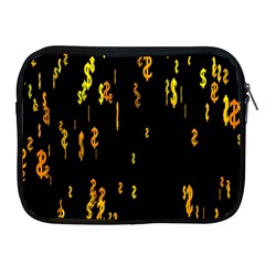 Animated Falling Spinning Shining 3d Golden Dollar Signs Against Transparent Apple Ipad 2/3/4 Zipper Cases by Mariart