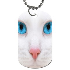 Beautiful White Face Cat Animals Blue Eye Dog Tag (two Sides)