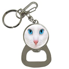 Beautiful White Face Cat Animals Blue Eye Button Necklaces