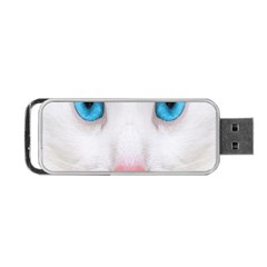 Beautiful White Face Cat Animals Blue Eye Portable Usb Flash (two Sides) by Mariart