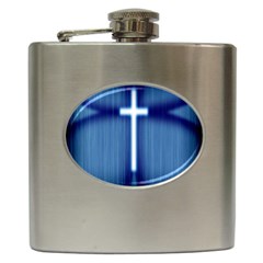 Blue Cross Christian Hip Flask (6 Oz)