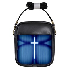 Blue Cross Christian Girls Sling Bags by Mariart