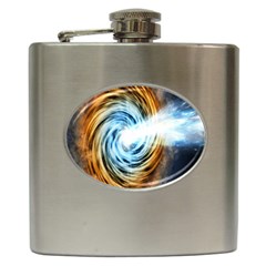 A Blazar Jet In The Middle Galaxy Appear Especially Bright Hip Flask (6 Oz) by Mariart