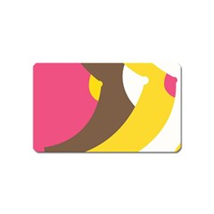 Breast Pink Brown Yellow White Rainbow Magnet (name Card) by Mariart