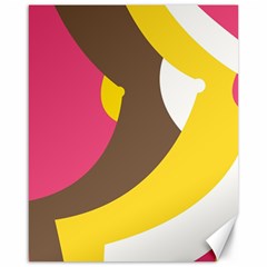 Breast Pink Brown Yellow White Rainbow Canvas 16  X 20   by Mariart