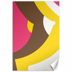 Breast Pink Brown Yellow White Rainbow Canvas 24  X 36 