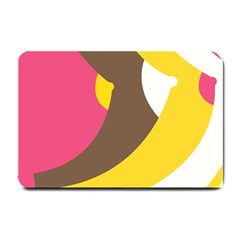 Breast Pink Brown Yellow White Rainbow Small Doormat 