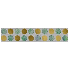 Green And Golden Dots Pattern                            Flano Scarf by LalyLauraFLM