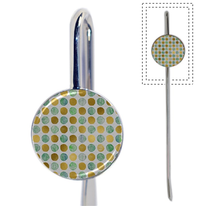 Green and golden dots pattern                            Book Mark
