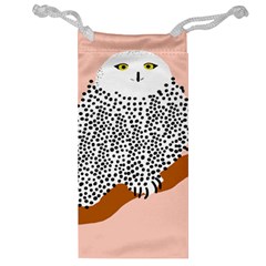 Animals Bird Owl Pink Polka Dots Jewelry Bag by Mariart