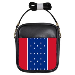 British American Flag Red Blue Star Girls Sling Bags by Mariart