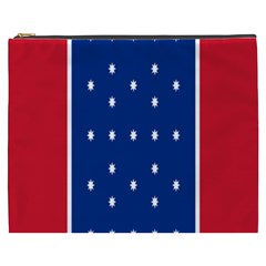 British American Flag Red Blue Star Cosmetic Bag (xxxl)  by Mariart