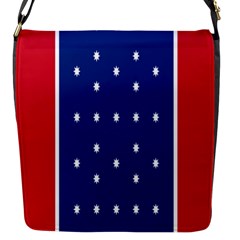 British American Flag Red Blue Star Flap Messenger Bag (s)