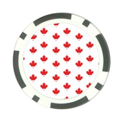 Canadian Maple Leaf Pattern Poker Chip Card Guard (10 Pack) by Mariart