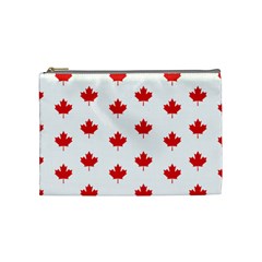 Canadian Maple Leaf Pattern Cosmetic Bag (medium)  by Mariart