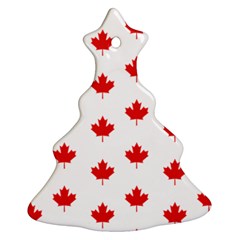 Canadian Maple Leaf Pattern Christmas Tree Ornament (two Sides)