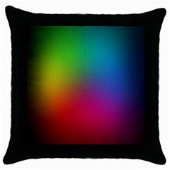 Bright Lines Resolution Image Wallpaper Rainbow Throw Pillow Case (black)