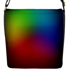 Bright Lines Resolution Image Wallpaper Rainbow Flap Messenger Bag (s)