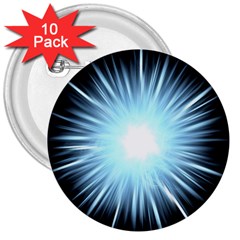 Bright Light On Black Background 3  Buttons (10 Pack) 