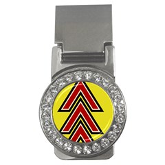 Chevron Symbols Multiple Large Red Yellow Money Clips (cz)  by Mariart