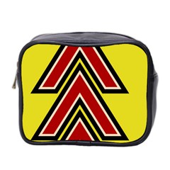 Chevron Symbols Multiple Large Red Yellow Mini Toiletries Bag 2-side