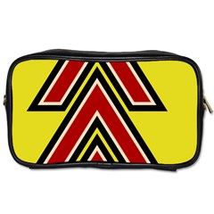 Chevron Symbols Multiple Large Red Yellow Toiletries Bags