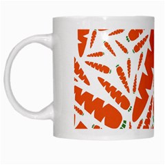 Carrots Fruit Vegetable Orange White Mugs