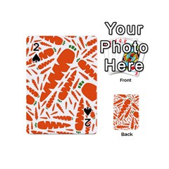 Carrots Fruit Vegetable Orange Playing Cards 54 (mini)  by Mariart