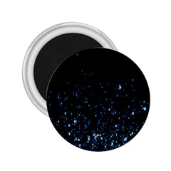 Blue Glowing Star Particle Random Motion Graphic Space Black 2 25  Magnets