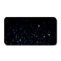 Blue Glowing Star Particle Random Motion Graphic Space Black Medium Bar Mats by Mariart