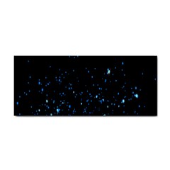 Blue Glowing Star Particle Random Motion Graphic Space Black Cosmetic Storage Cases