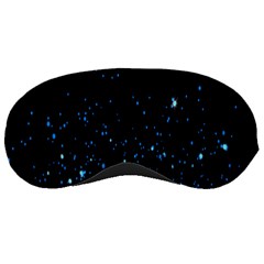 Blue Glowing Star Particle Random Motion Graphic Space Black Sleeping Masks