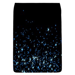 Blue Glowing Star Particle Random Motion Graphic Space Black Flap Covers (s) 