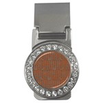 Brick Wall Brown Line Money Clips (CZ)  Front