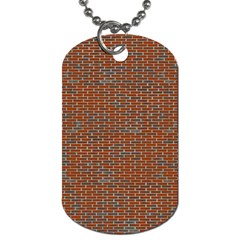 Brick Wall Brown Line Dog Tag (one Side)