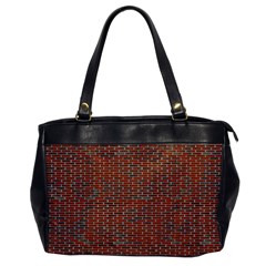 Brick Wall Brown Line Office Handbags by Mariart