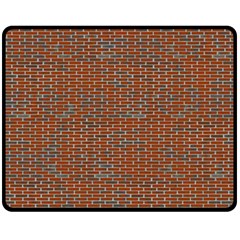 Brick Wall Brown Line Fleece Blanket (medium)  by Mariart