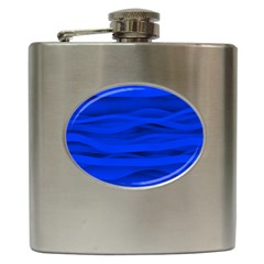 Dark Blue Stripes Seamless Hip Flask (6 Oz)