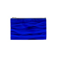 Dark Blue Stripes Seamless Cosmetic Bag (small) 