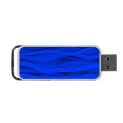Dark Blue Stripes Seamless Portable Usb Flash (one Side)