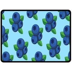 Fruit Nordic Grapes Green Blue Fleece Blanket (large)  by Mariart