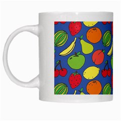 Fruit Melon Cherry Apple Strawberry Banana Apple White Mugs by Mariart