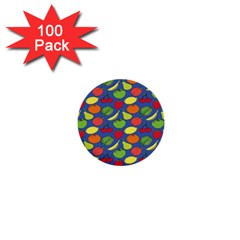 Fruit Melon Cherry Apple Strawberry Banana Apple 1  Mini Buttons (100 Pack)  by Mariart