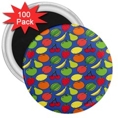 Fruit Melon Cherry Apple Strawberry Banana Apple 3  Magnets (100 Pack)